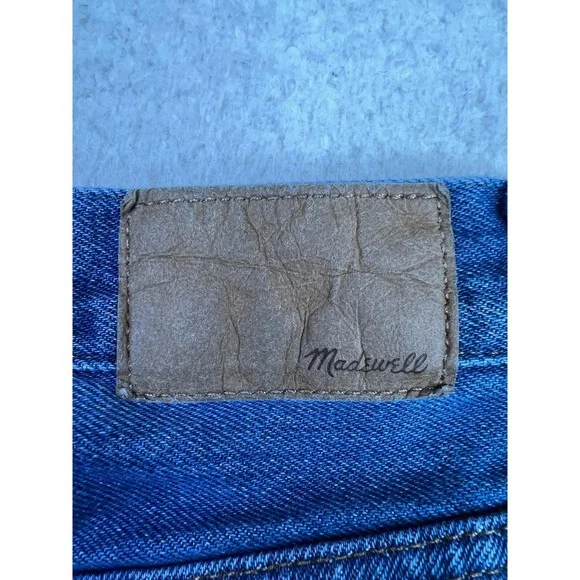 Madewell Baggy Straight Jeans Womens 24 Blue Medium Wash High Rise Relaxed Denim - Picture 3 of 16